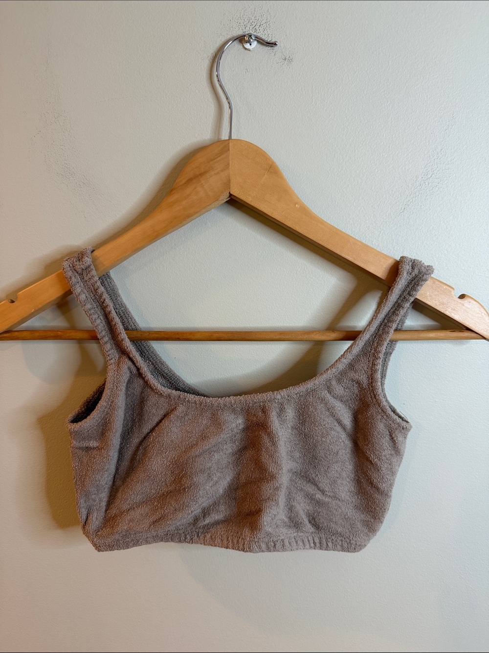 SKIMS Terry Crop Bralette - Taupe/Brown